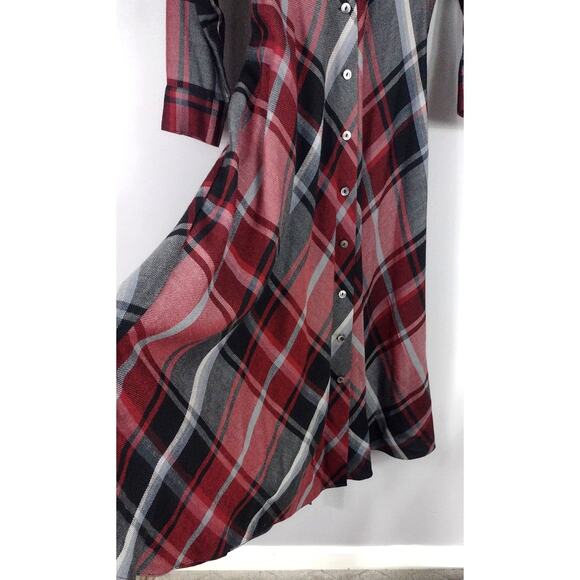 Soft Surroundings 1X Red Plaid Gayle Tartan Dress - Picture 4 of 12